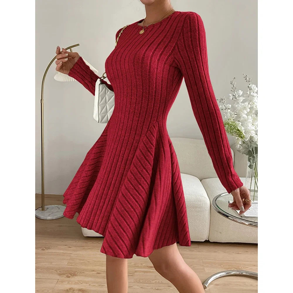 Clara Fit & Flare Knit Mini Dress