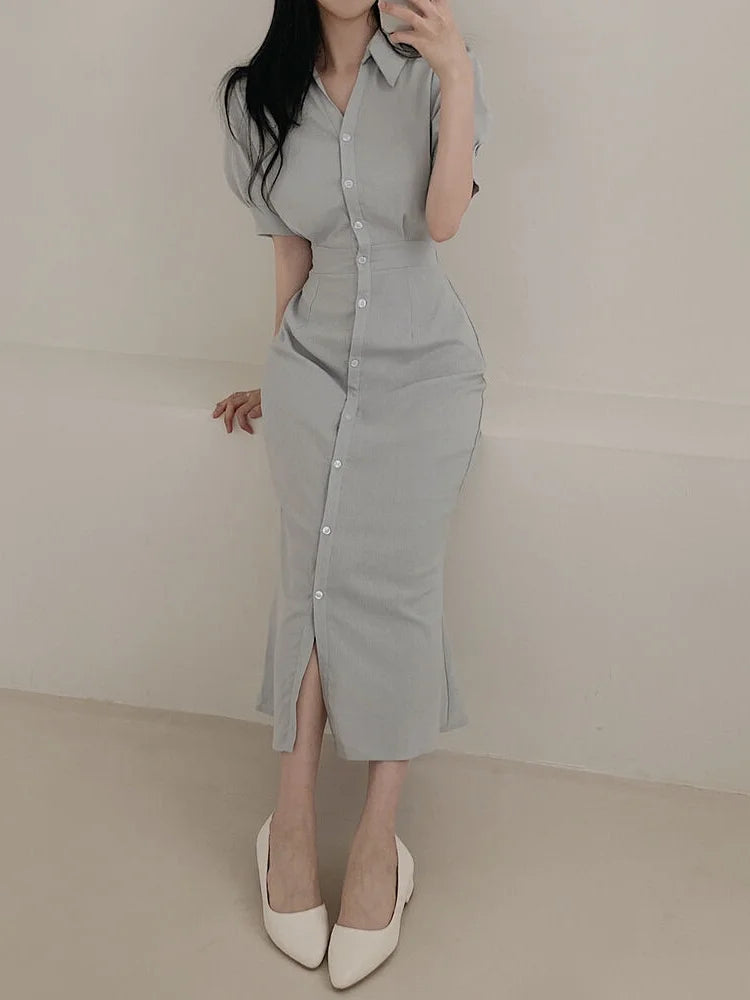 Sophie Elegant V-Neck A-Line Dress