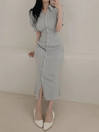 Sophie Elegant V-Neck A-Line Dress