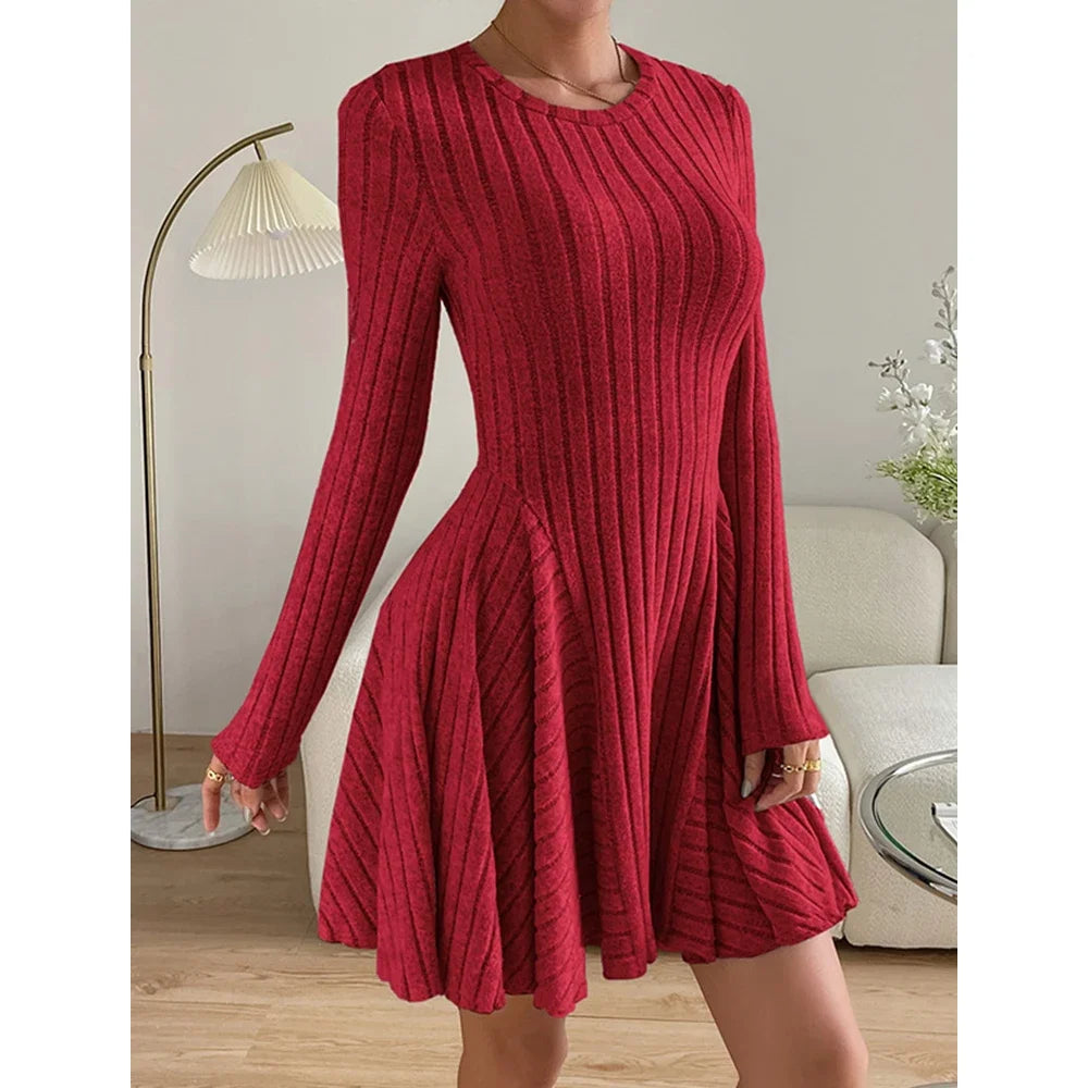 Clara Fit & Flare Knit Mini Dress