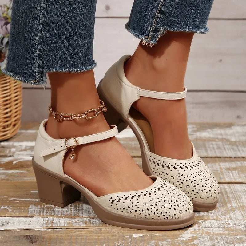 Sienna Hollow Strap Heels
