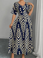 Lila Elegant Twill Swing Dress