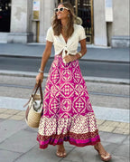 Maya Boho Swing Maxi Skirt