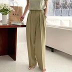 Nora Pleated Wide-Leg Trousers
