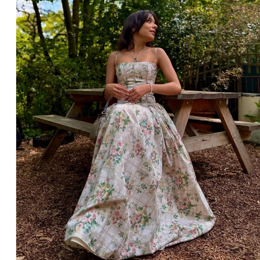 Elena Elegant Floral Midi Dress