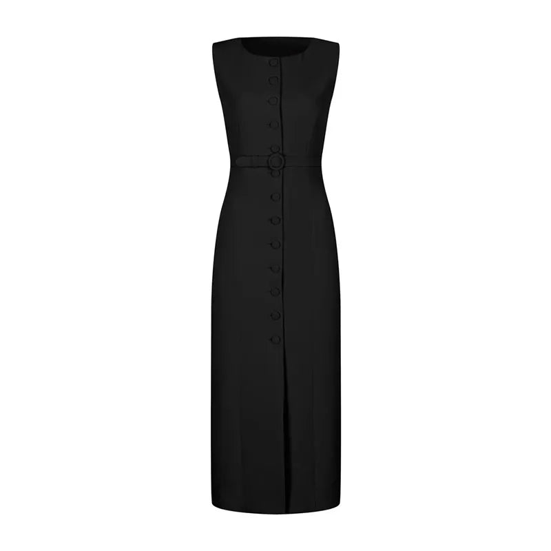 Clara Chic Sleeveless Long Dress
