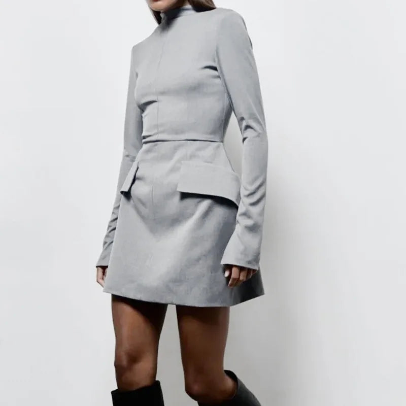 Scarlet Turtleneck Mini Dress