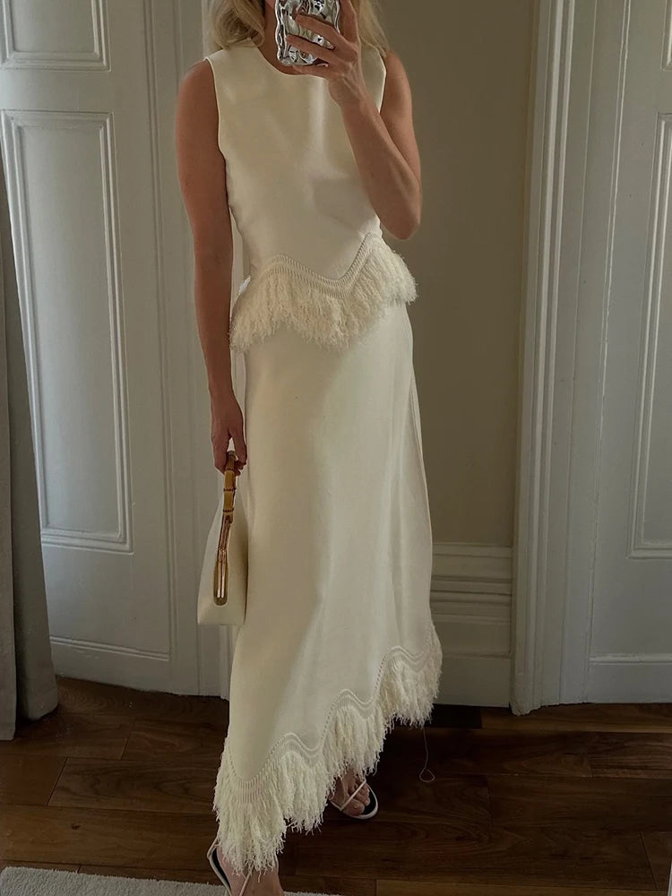 Alessia Tassel Two-Piece Set