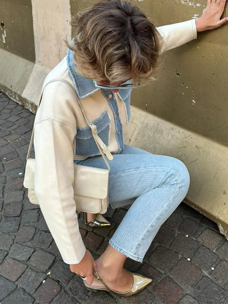 Clarisse Vintage Edge Denim Coat