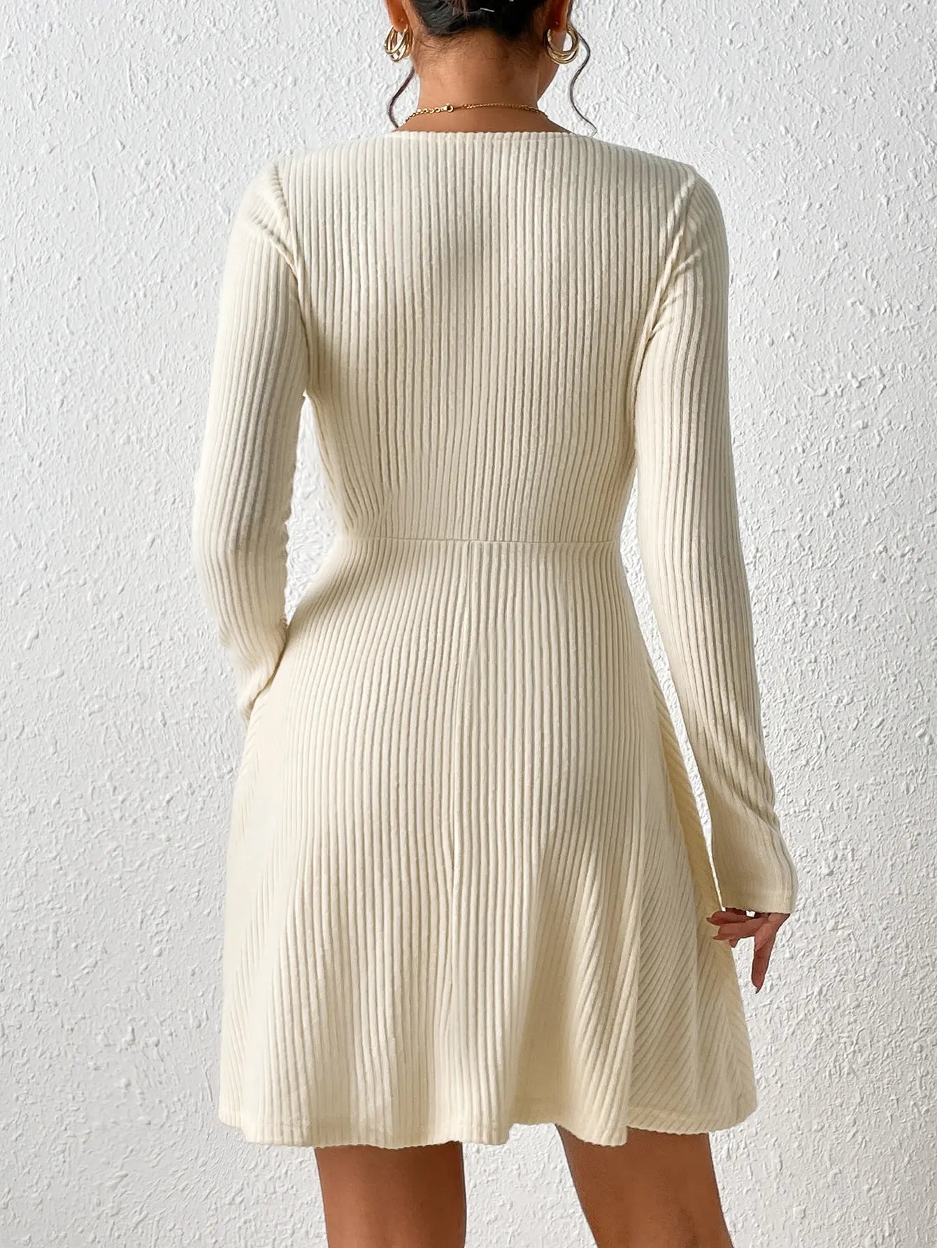 Clara Twist Front Knit Mini Dress