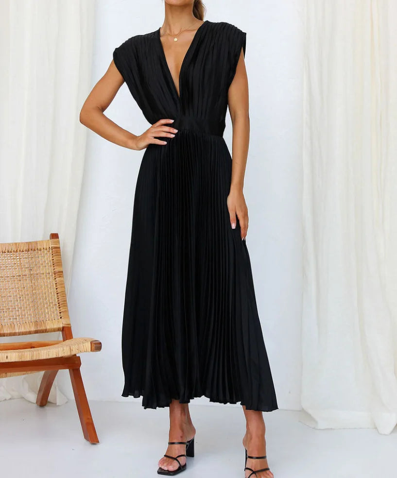 Isabella Luxe Pleated Dress