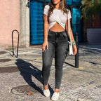 Lyla High Waist Cargo Skinny Jeans