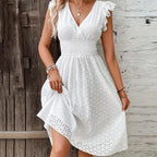 Isabelle Eyelet Waist Dress