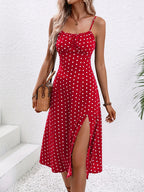 Eliza Polka Dot Midi Dress