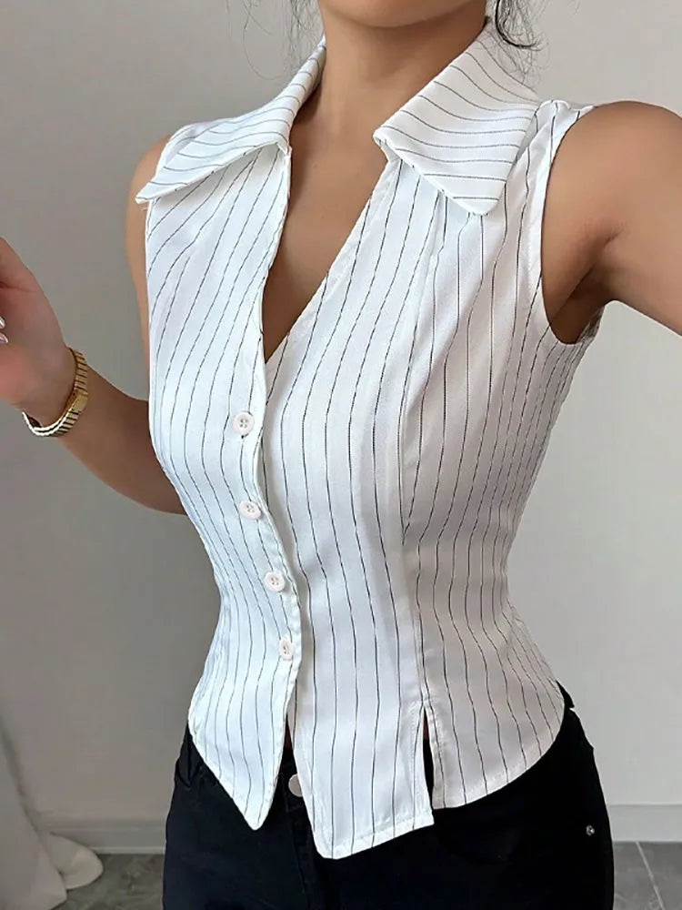 Clara Pinstripe Waist Shirt