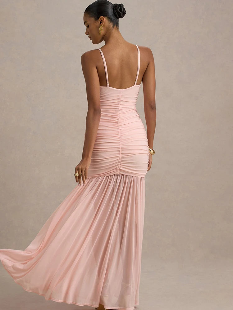 Marivelle V-Neck Ruched Dress