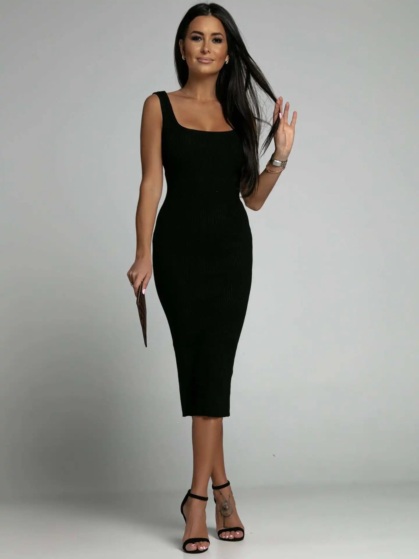 Ava Ribbed Knit Bodycon Dress