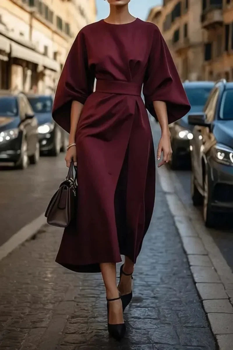Cleo Belted Elegance Dress