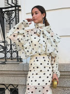 Vivienne Ruffle Dot Skirt Set