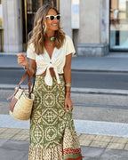 Maya Boho Swing Maxi Skirt