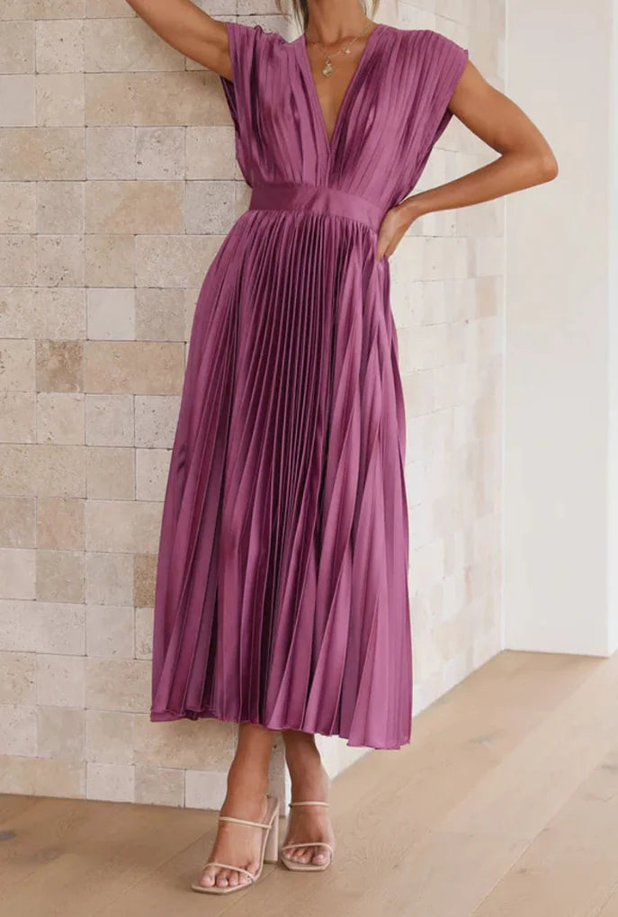 Isabella Luxe Pleated Dress