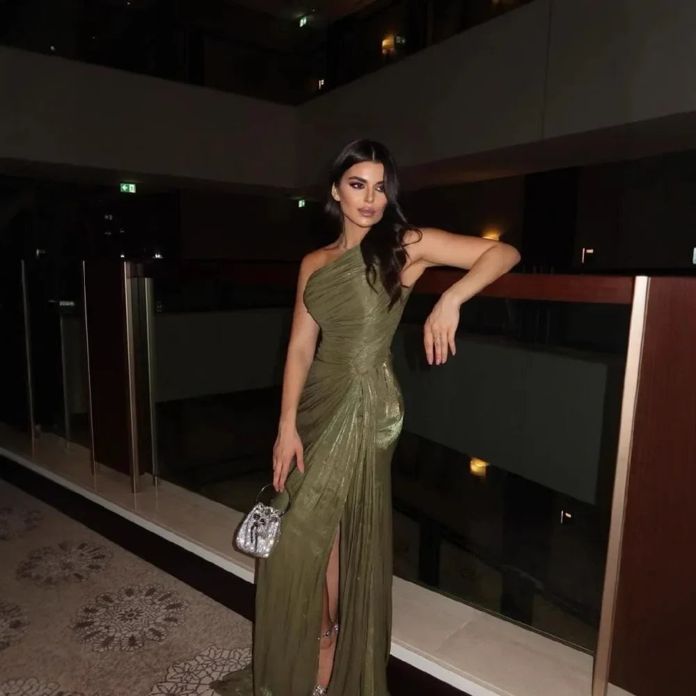 Leila Draped Corset Evening Gown