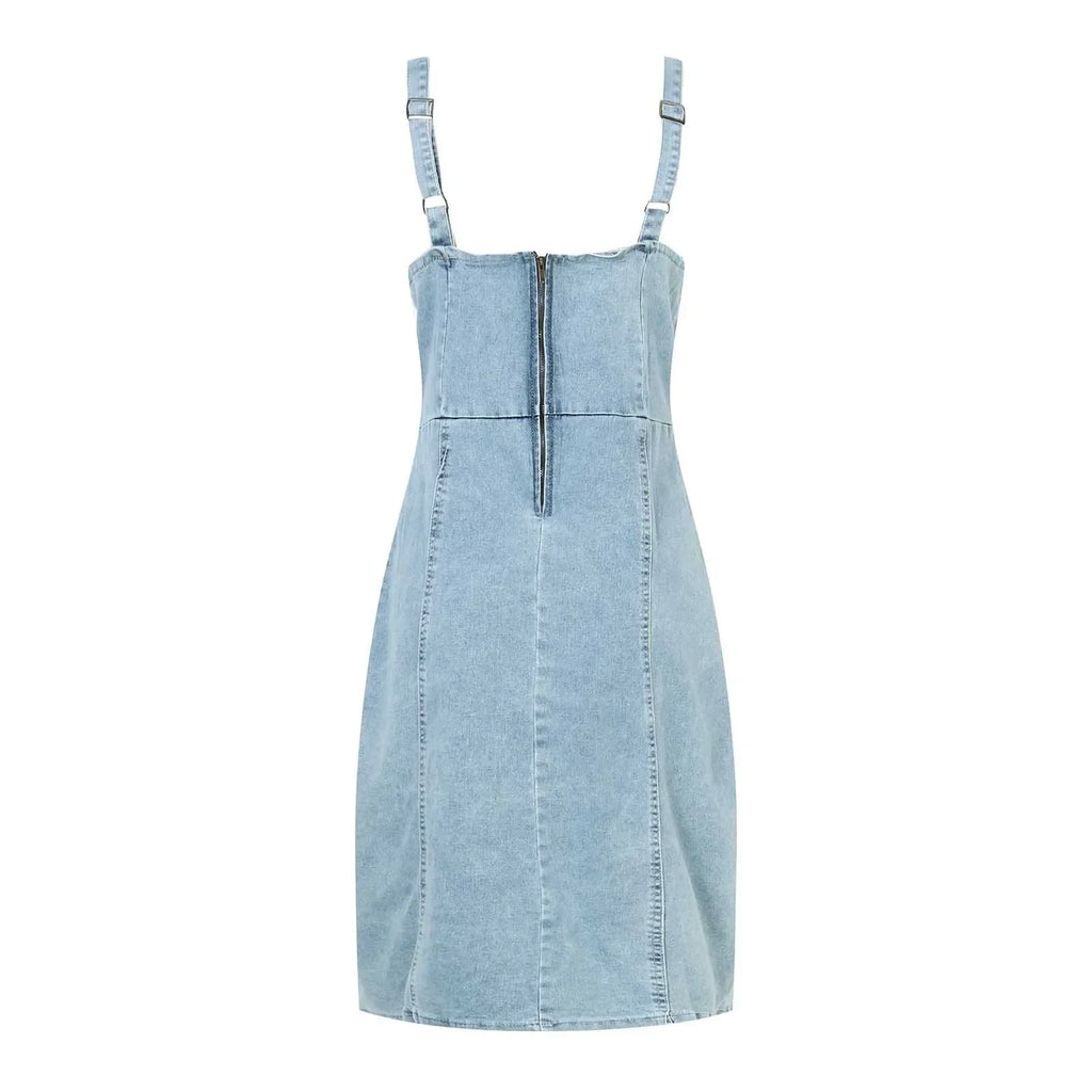 Amelia Denim Elegance Bodycon Dress