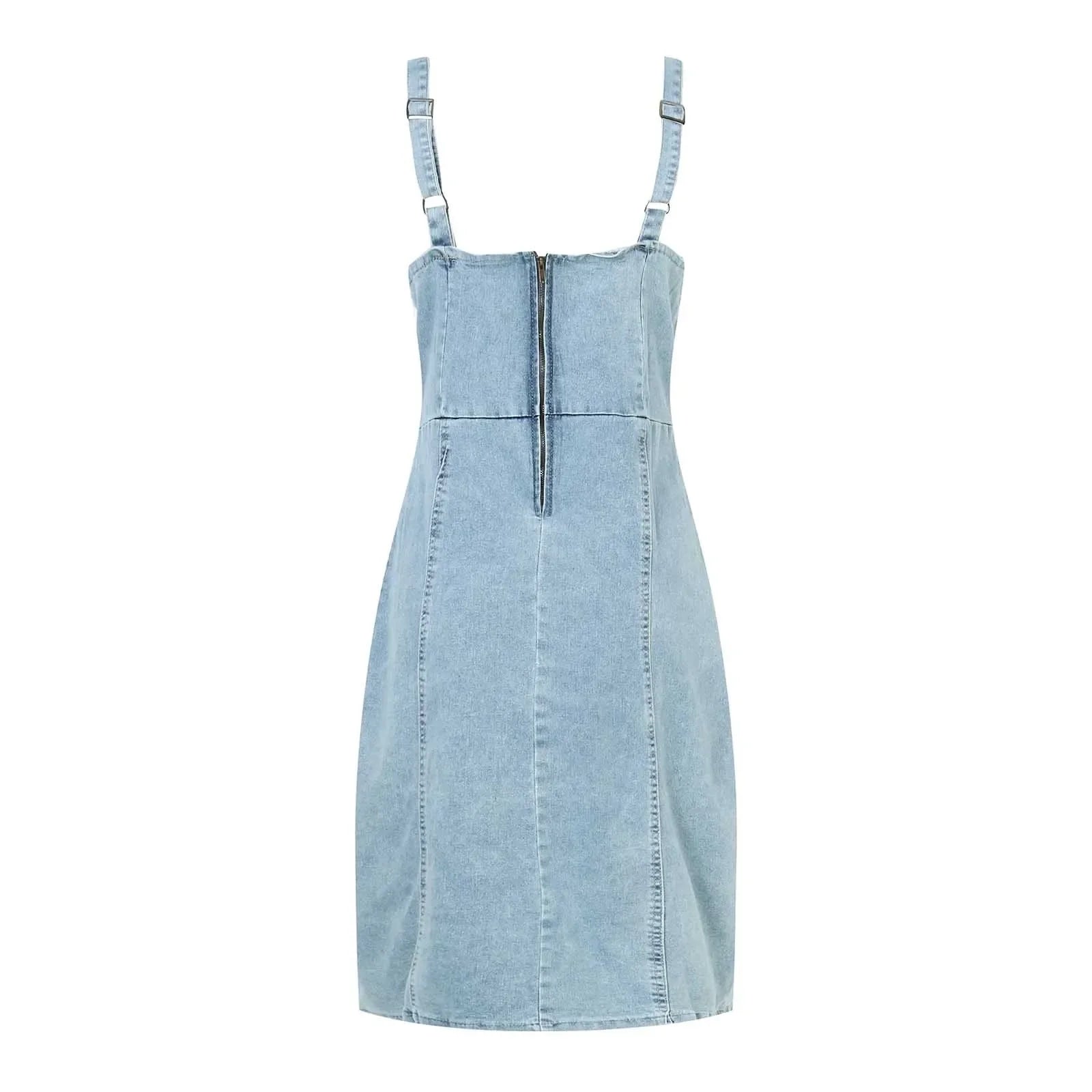 Amelia Denim Elegance Bodycon Dress