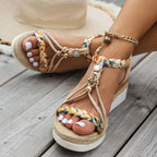 Elena Braided Boho Platform Sandals