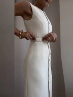 Clara Chic Sleeveless Long Dress