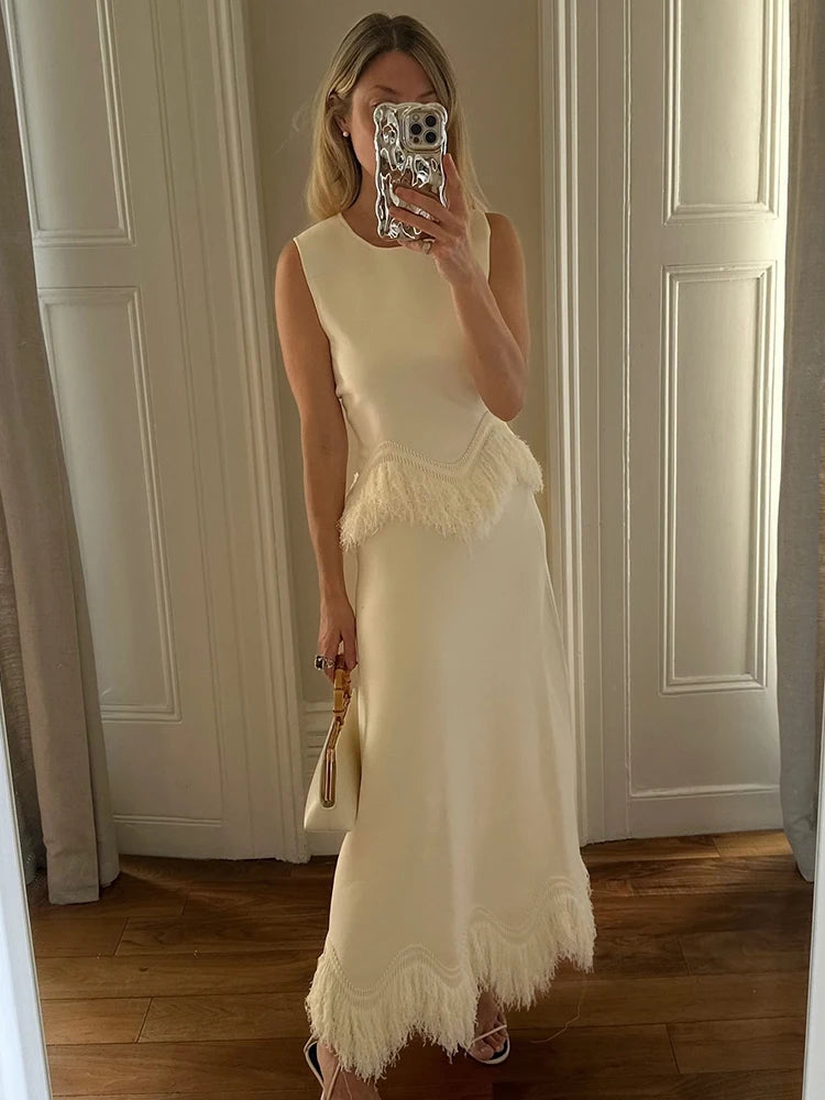 Alessia Tassel Two-Piece Set