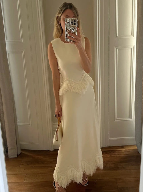 Alessia Tassel Two-Piece Set