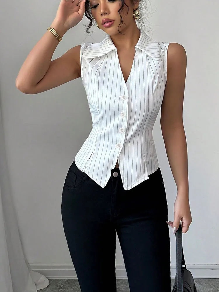 Clara Pinstripe Waist Shirt