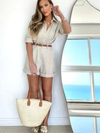 Romy Belted Linen Two-Piece