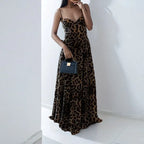 Mila Vintage Leopard Print Maxi Dress