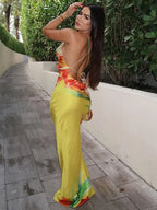 Selene Floral Backless Dress