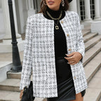 Margot Vintage Plaid Button Coat