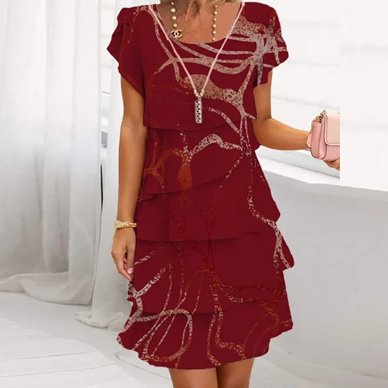 Sophia Elegant Printed Dress