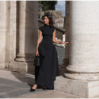Camille Vintage Brown Maxi Dress