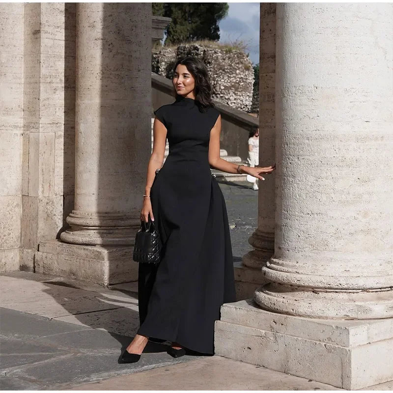 Camille Vintage Brown Maxi Dress