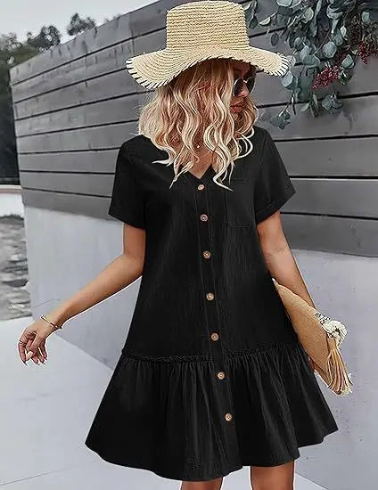 Ivy Cotton Button Dress