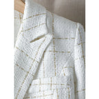 Charlotte Tweed Double-Breasted Blazer