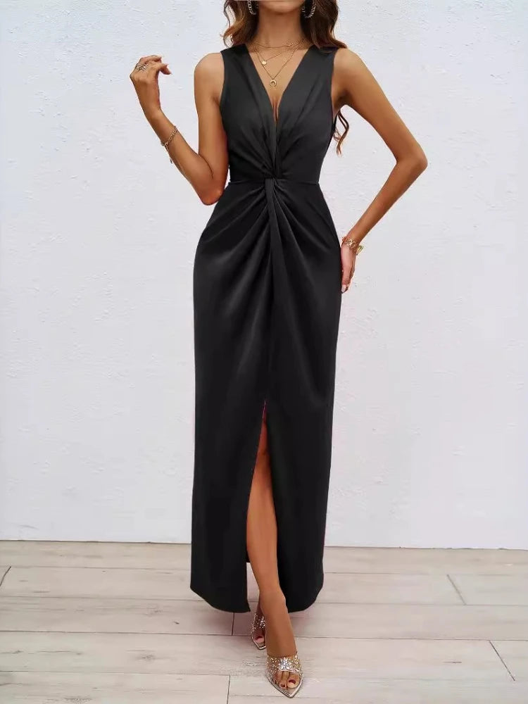 Juilette Twist Drape Maxi Dress