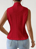 Sophia Sleeveless Cable Knit Blazer
