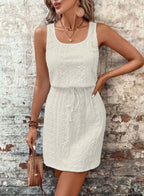 Sophie Textured Tie-Waist Dress