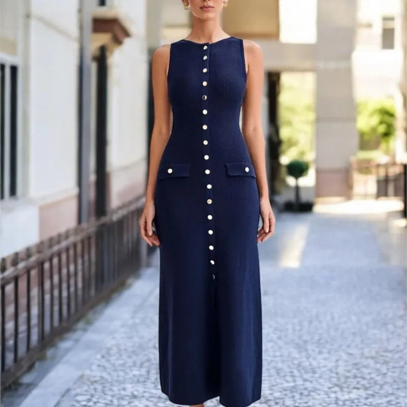 Amelia Chic Ribbed Bodycon Dress