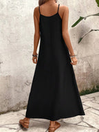 Lila Elegant Floral Suspender Dress