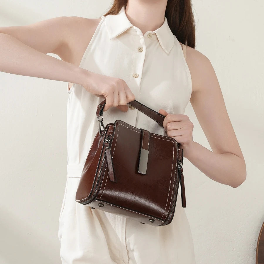 Claudia Vintage Leather Shoulder Bag