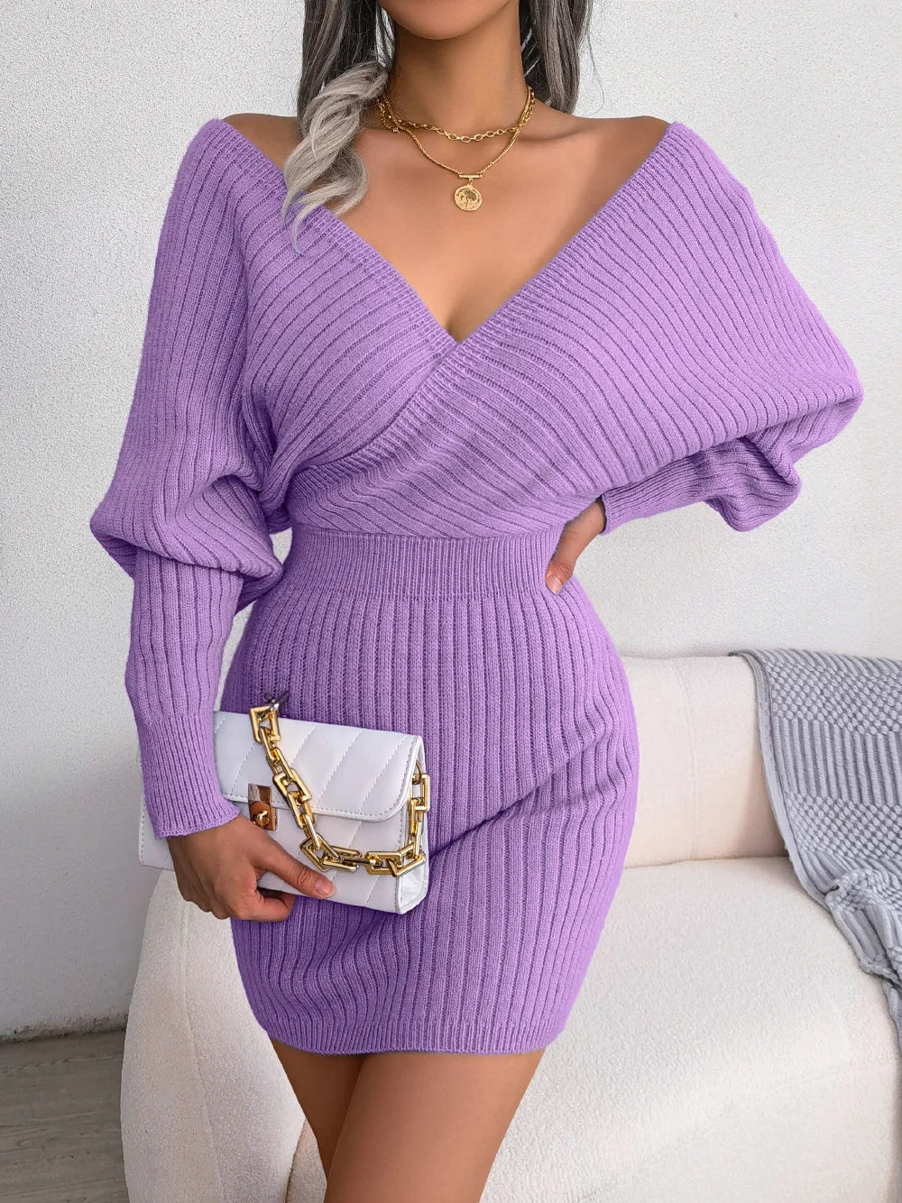 Kimberly Knit Wing Sweater Dress