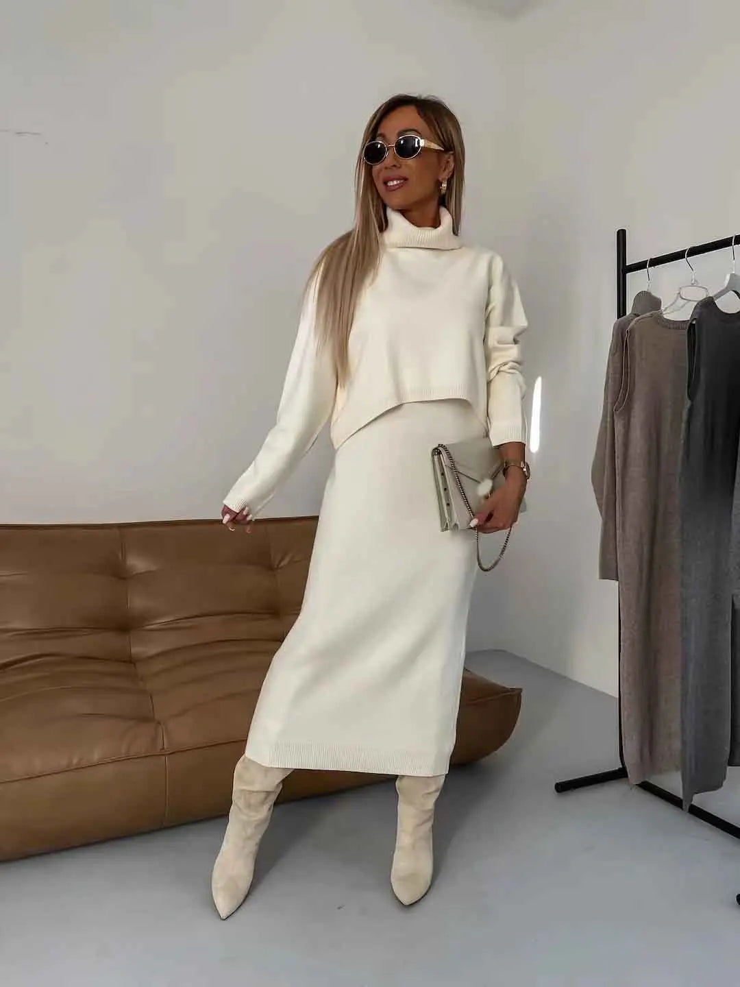 Lila Cozy Knit Set